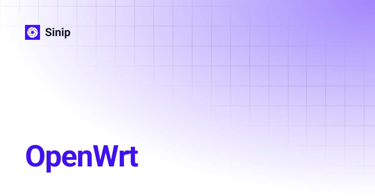 OpenWrt | English | Sinip